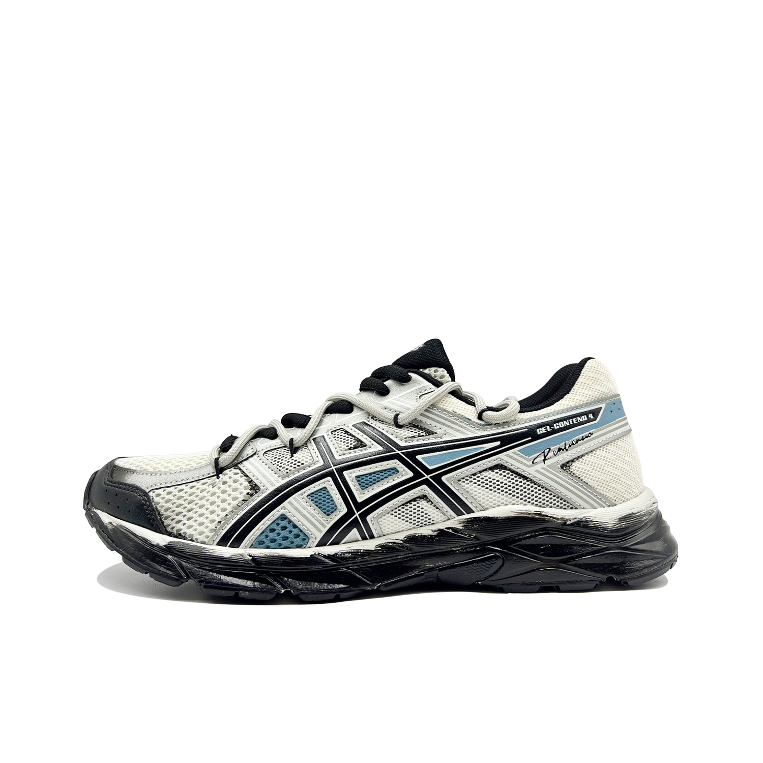 

ASICS Кроссовки Gel Contend 4 с амортизацией, износостойкие, низкие, унисекс, черные, серые, синие