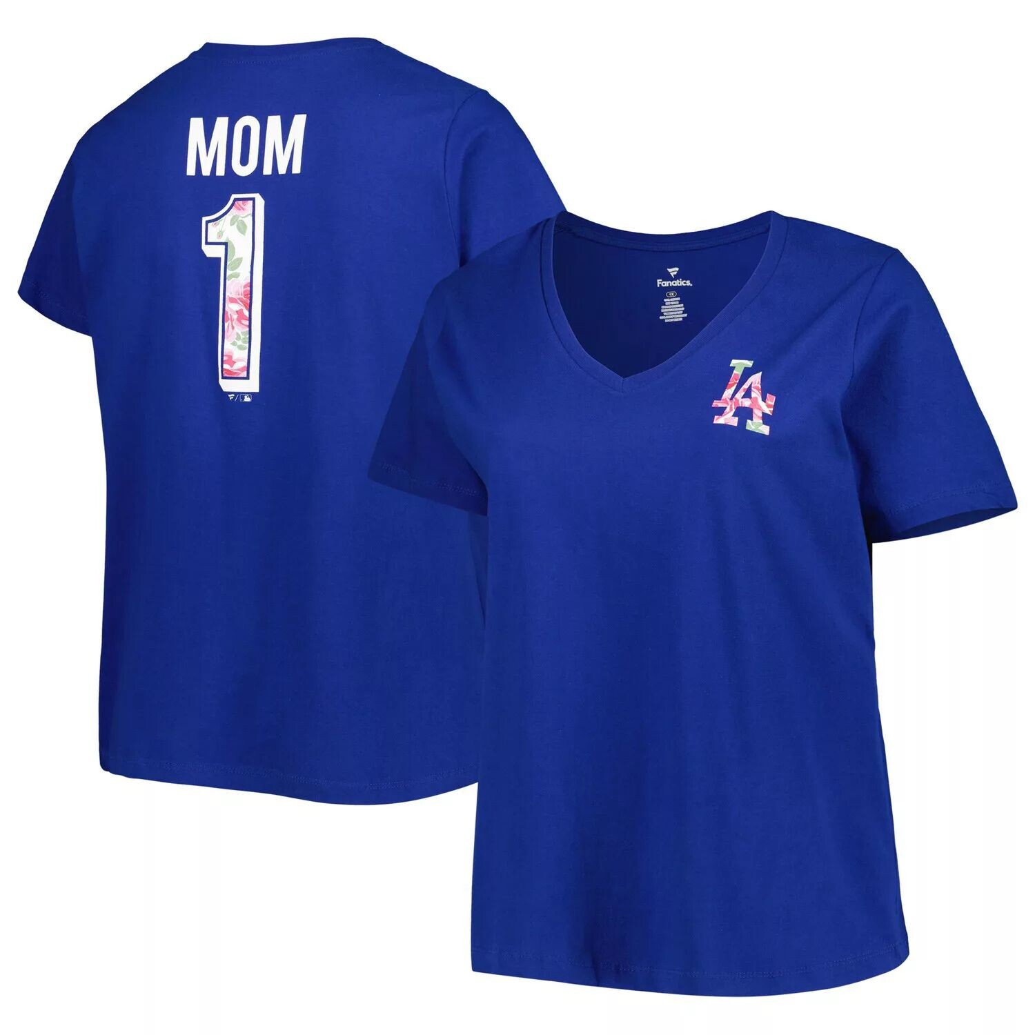 

Женская футболка размера плюс с v-образным вырезом Royal Los Angeles Dodgers Best Mom Ever