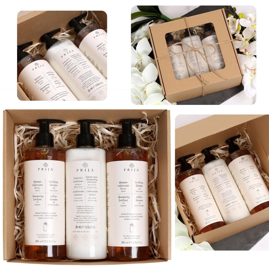 

Подарочный набор PRIJA: 2 шампуня с рукколой + защитный кондиционер для волос 3x380 мл