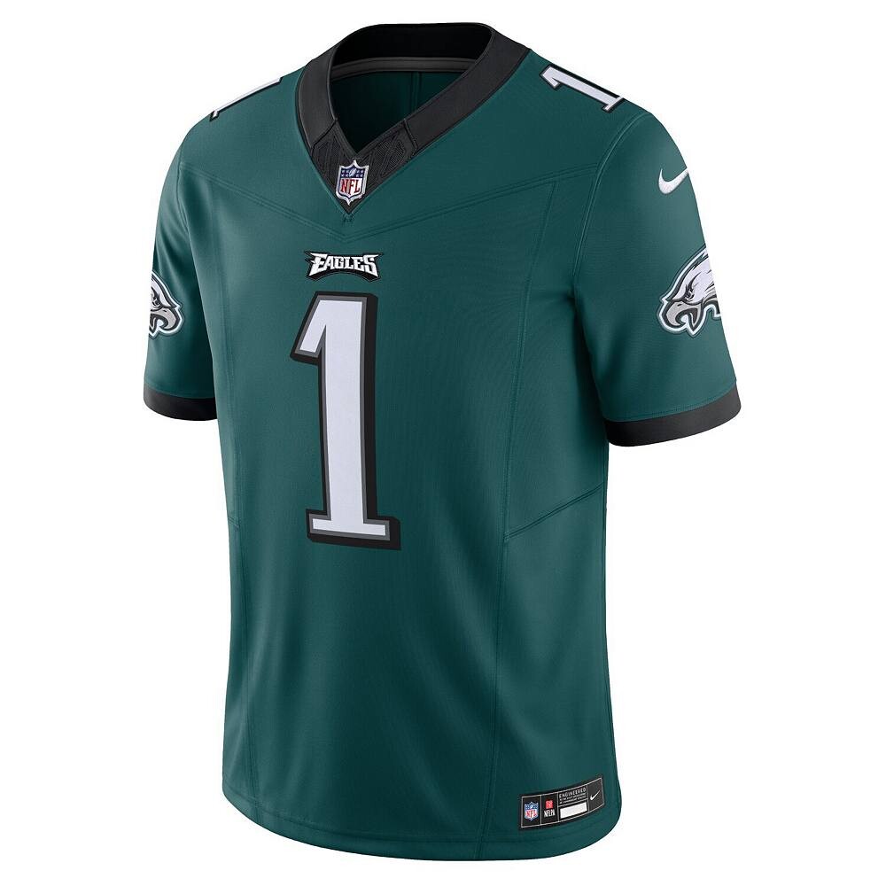 Мужские кроссовки Nike Jalen Hurts Midnight Green Philadelphia Eagles Vapor F. Ограниченный Джерси, цвет Eag Green — фото 3