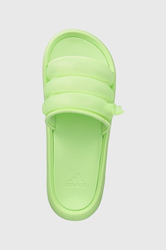 Шлепки adidas, зеленый — фото 4