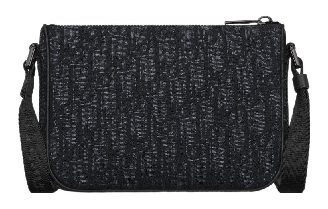 DIOR 8 Oblique Print Shoulder Bag, Crossbody Bag Mini Men's Black — фото 3