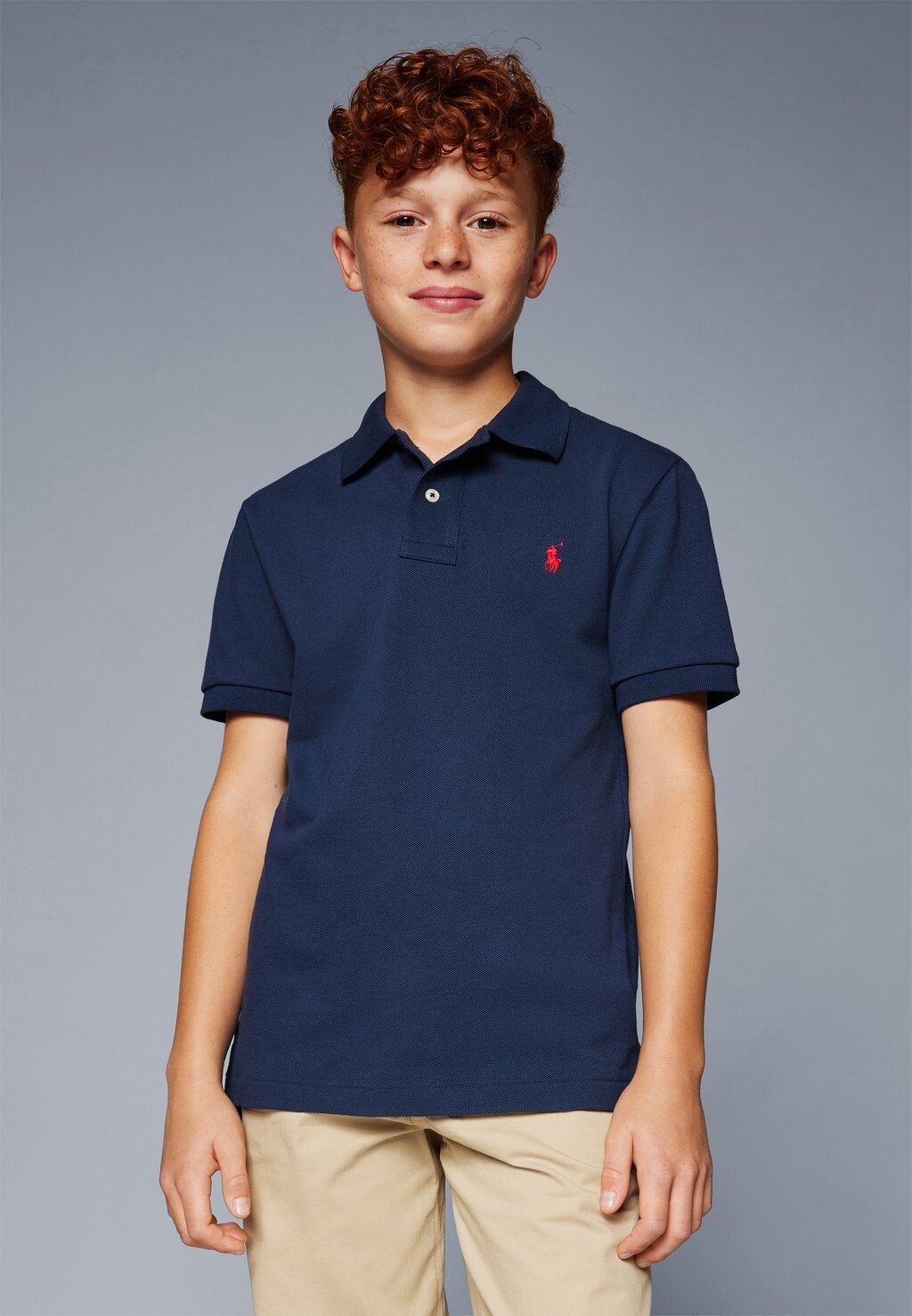 

Рубашка поло CUSTOM FIT TEENS Ralph Lauren, темно-синий