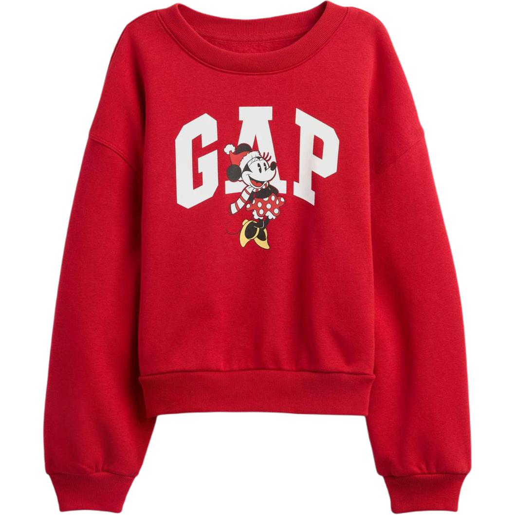 Детская толстовка с круглым вырезом, средней толщины GAP, темный синий — фото 2