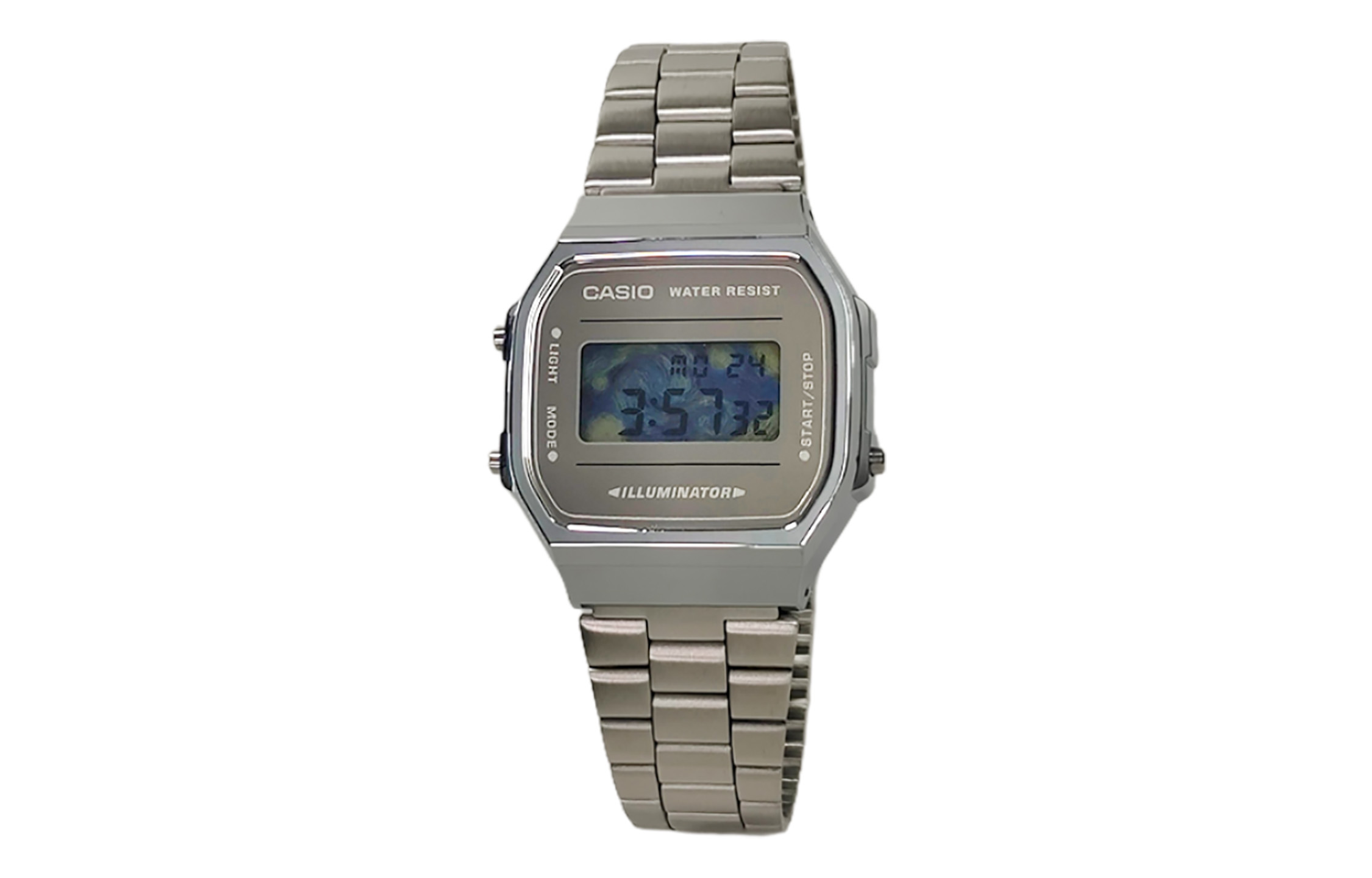 

CASIO Часы Retrofit Series Quartz Movement Stainless Steel Strap Watch Unisex Silver Dial