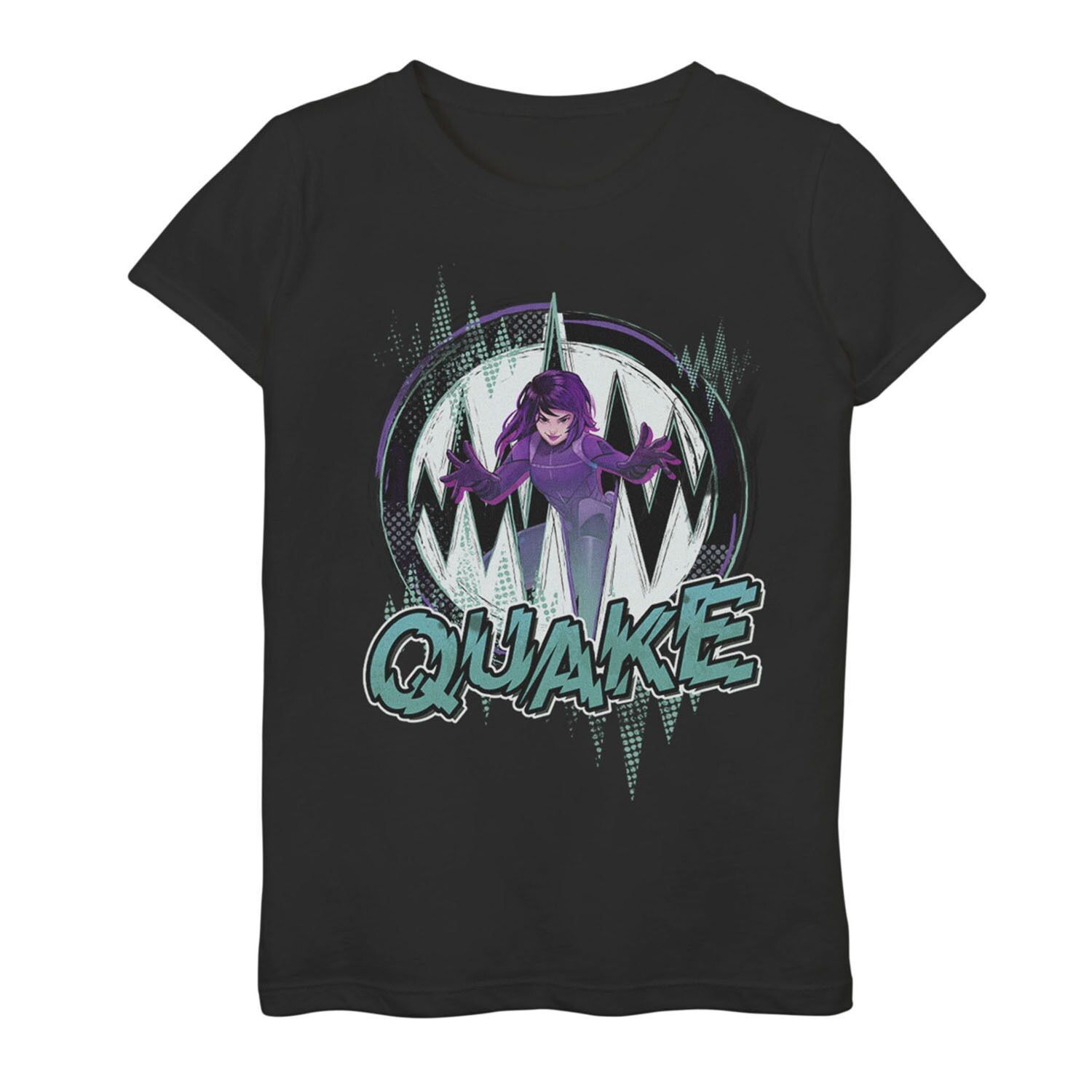 

Футболка с логотипом Marvel Rising Secret Warriors Quake Action Pose для девочек 7–16 лет Marvel