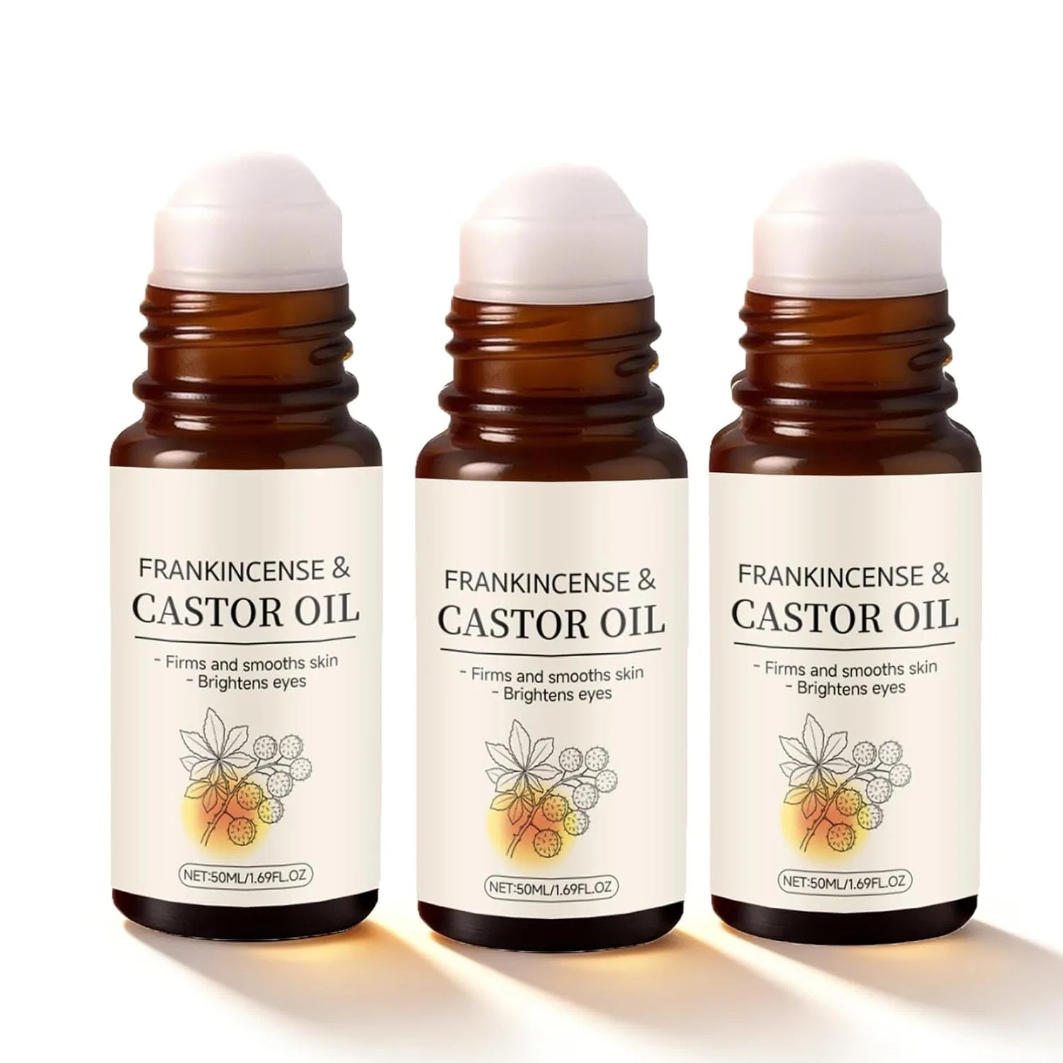 Роликовый аппликатор с ладаном и касторовым маслом, 3 шт. Auriskin, 3Pc
