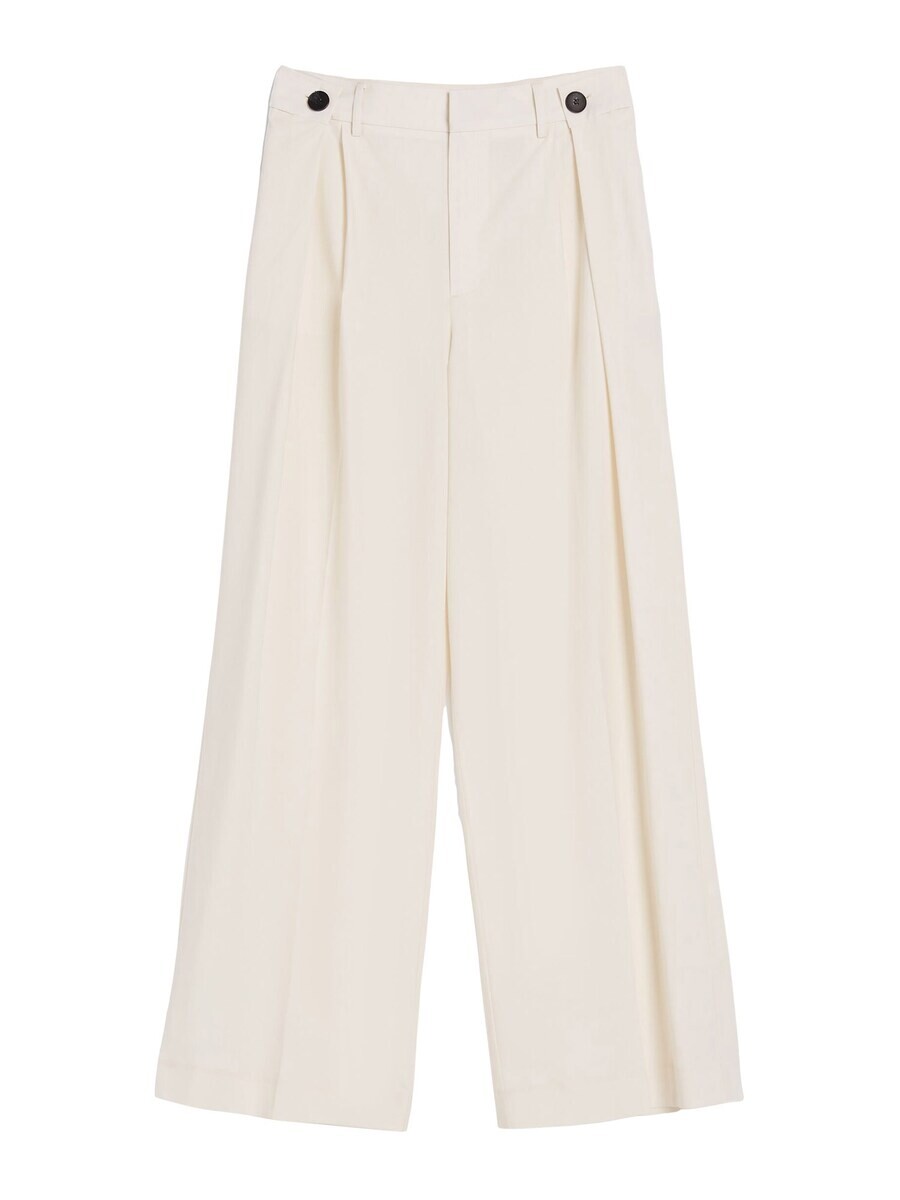 

Брюки Bershka Wide leg Pleat-Front Pants, экрю