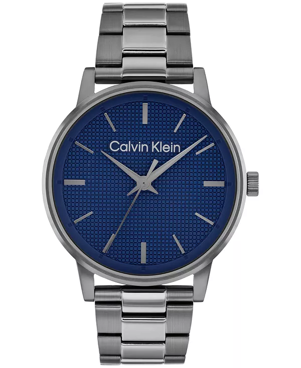 

Мужские часы с серым стальным браслетом и ионным покрытием, 41 мм Calvin Klein, gray