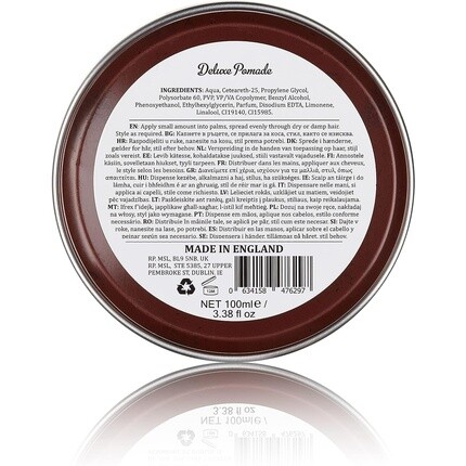 Помада Deluxe Pomade средней фиксации, среднего блеска, с ароматом цитрусовых и ванили, 100 мл, Dapper Dan — фото 2