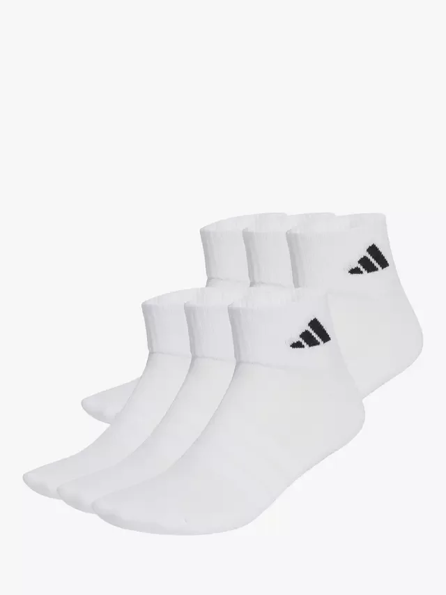 Мягкие короткие носки Essential, упаковка из 6 штук, белые adidas