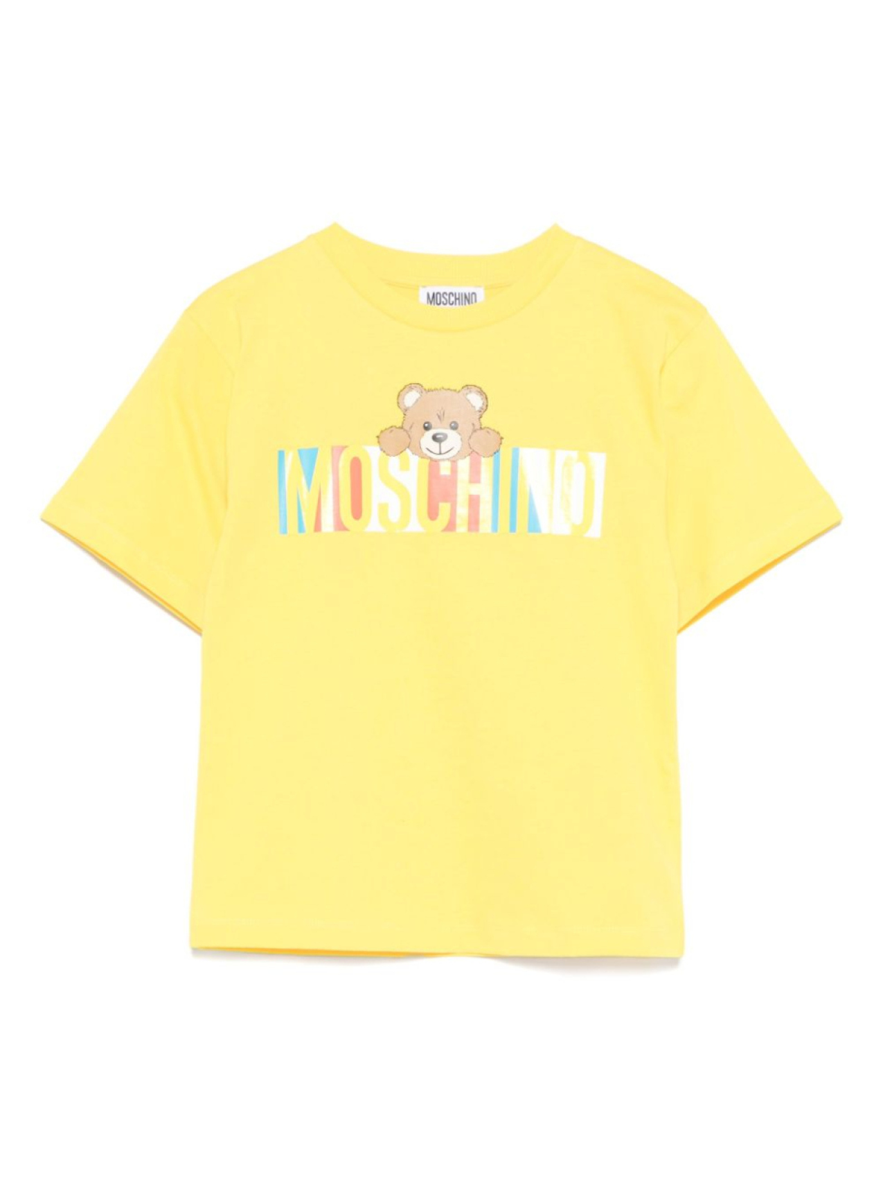 

Moschino Kids футболка с узором Teddy Bear, желтый