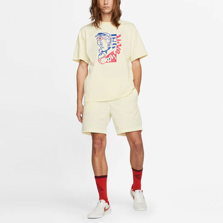 Футболка мужская кокосовое молоко Nike, цвет Coconut Milk — фото 3