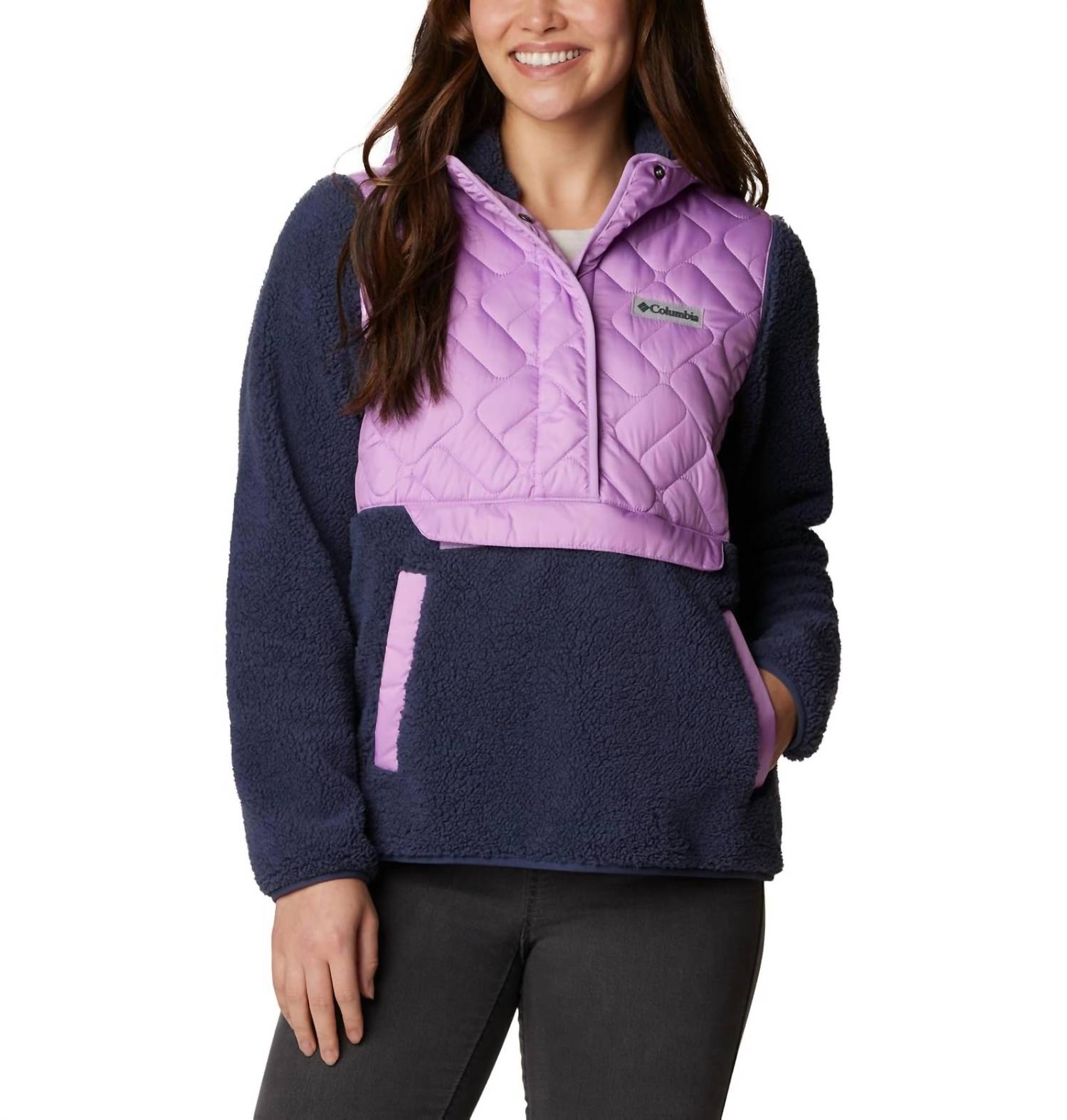 

Columbia Флисовая толстовка с капюшоном Street View, фиолетового цвета