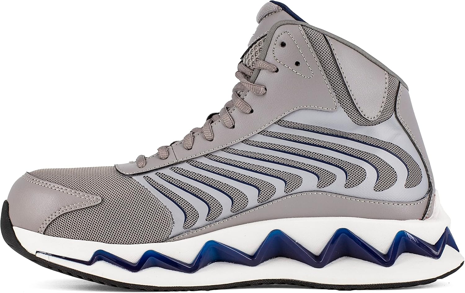 Мужские и строительные кроссовки Reebok Rb3228 Zig Elusion Heritage серого цвета с защитой — фото 3