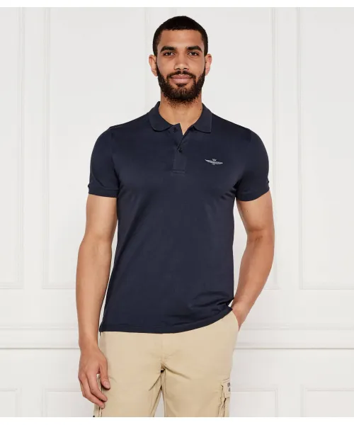 

Футболка поло Slim fit Aeronautica Militare, синий