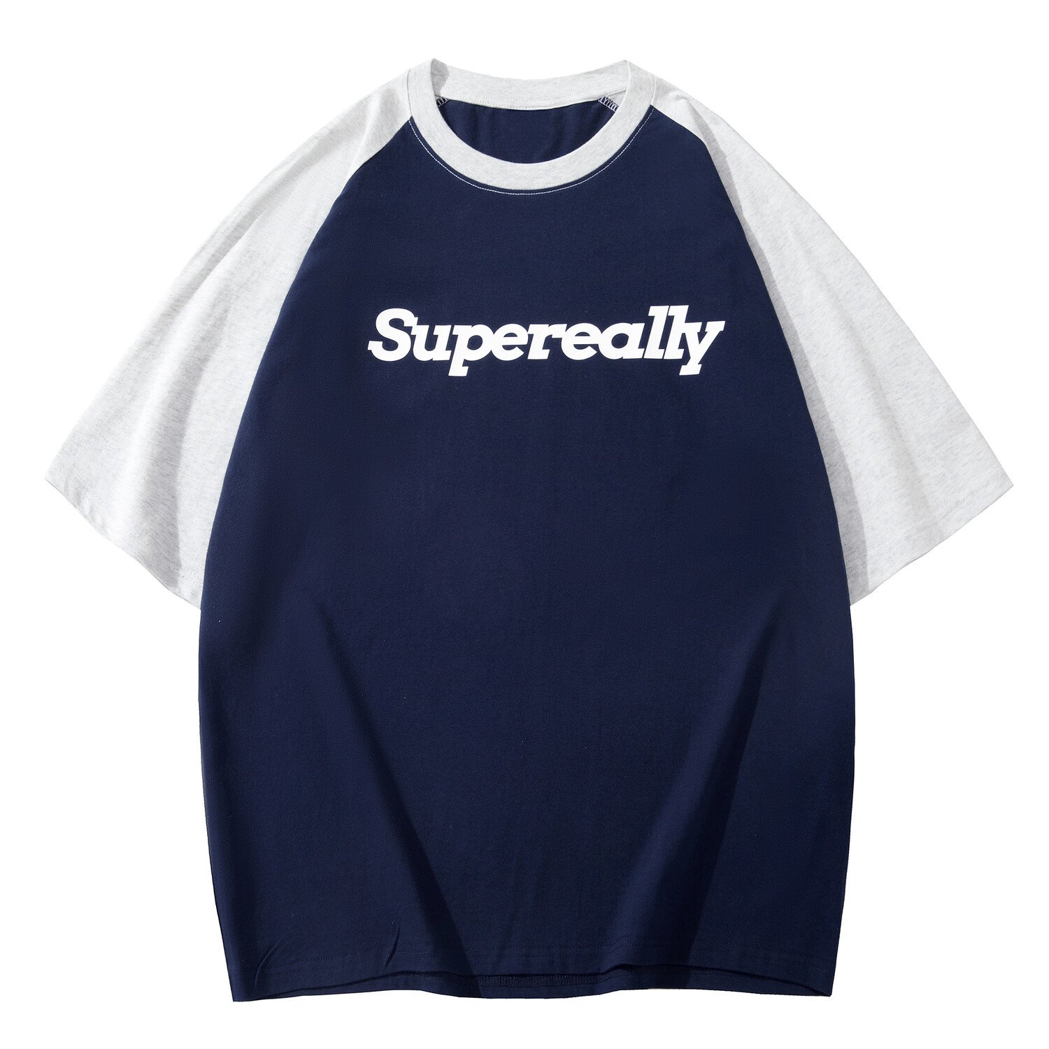 

SUPEREALLY СУПЕРАЛЬНО футболка унисекс, Абрикосовый цвет означает темно-синий.