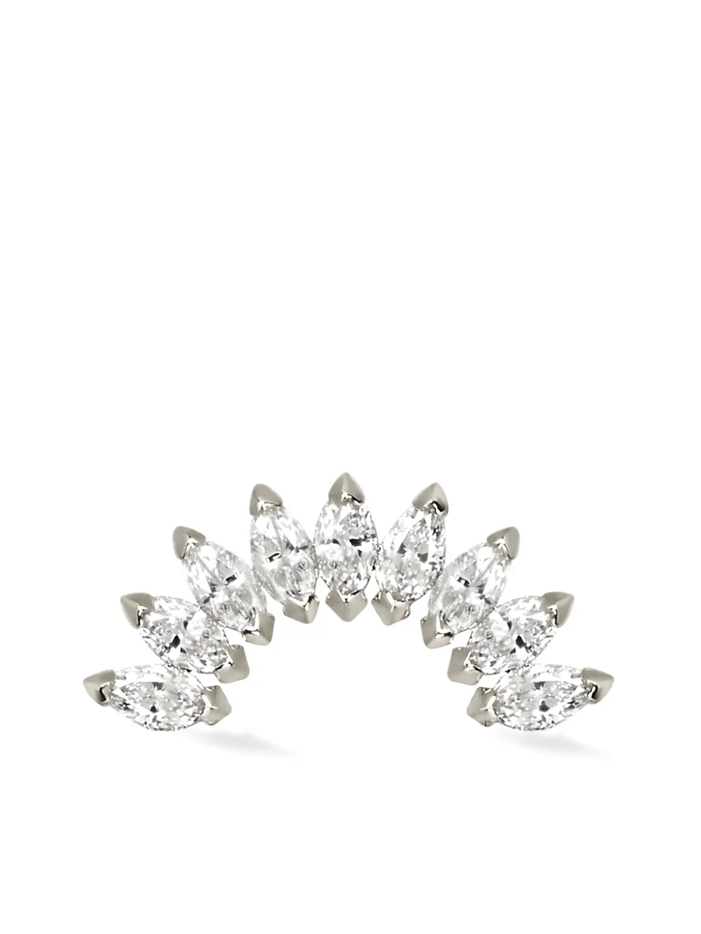 

Серьга Stately из белого золота с бриллиантами Lark & Berry, серебяный