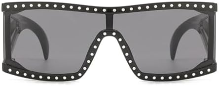 

Солнцезащитные очки с квадратными бриллиантами 2027 года для женщин, модные солнцезащитные очки с кристальной защитой, плоская верхняя часть, защита от УФ-излучения UV400 MTZJH, C1-black-grey