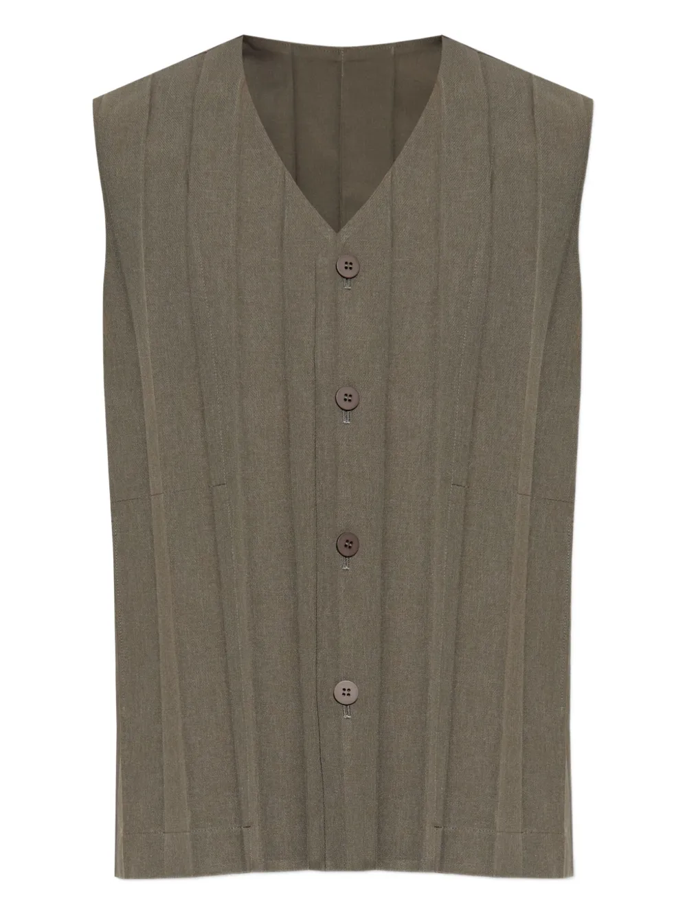 

Жилет с пуговицами и складками Homme Plissé Issey Miyake, зеленый