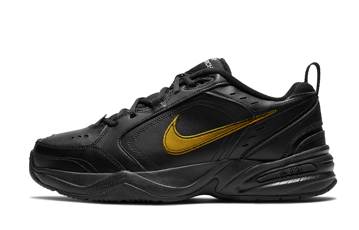 

Кроссовки Air Monarch 4 Chunky унисекс с низким верхом, черный/золотой Nike