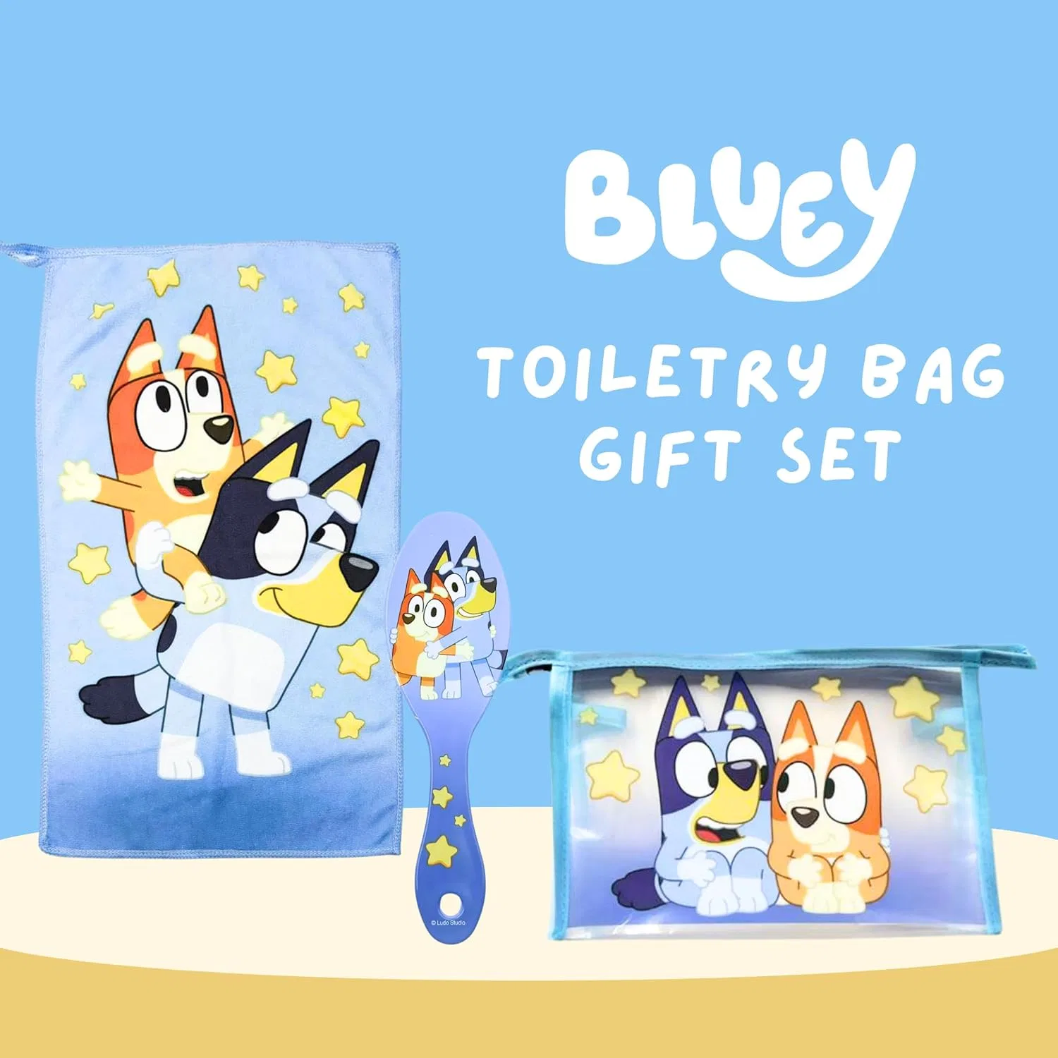 Детская косметичка Bluey с расческой, полотенцем и кошельком Bluey — фото 2