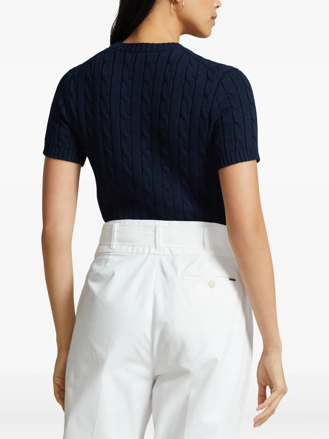 Футболка фактурной вязки Polo Ralph Lauren, синий — фото 4