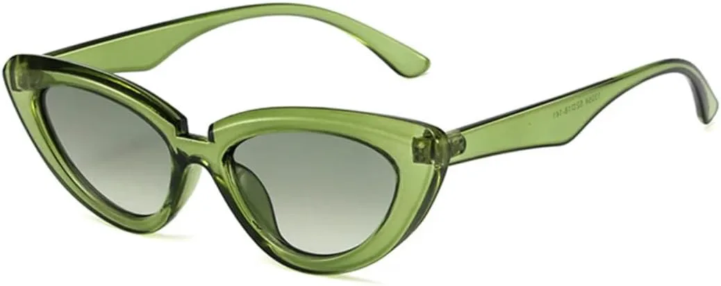 

Винтажные солнцезащитные очки «кошачий глаз» для женщин, модные очки оливково-зеленого цвета для мужчин, трендовые очки с градиентом UUPTTPL, Olive Green