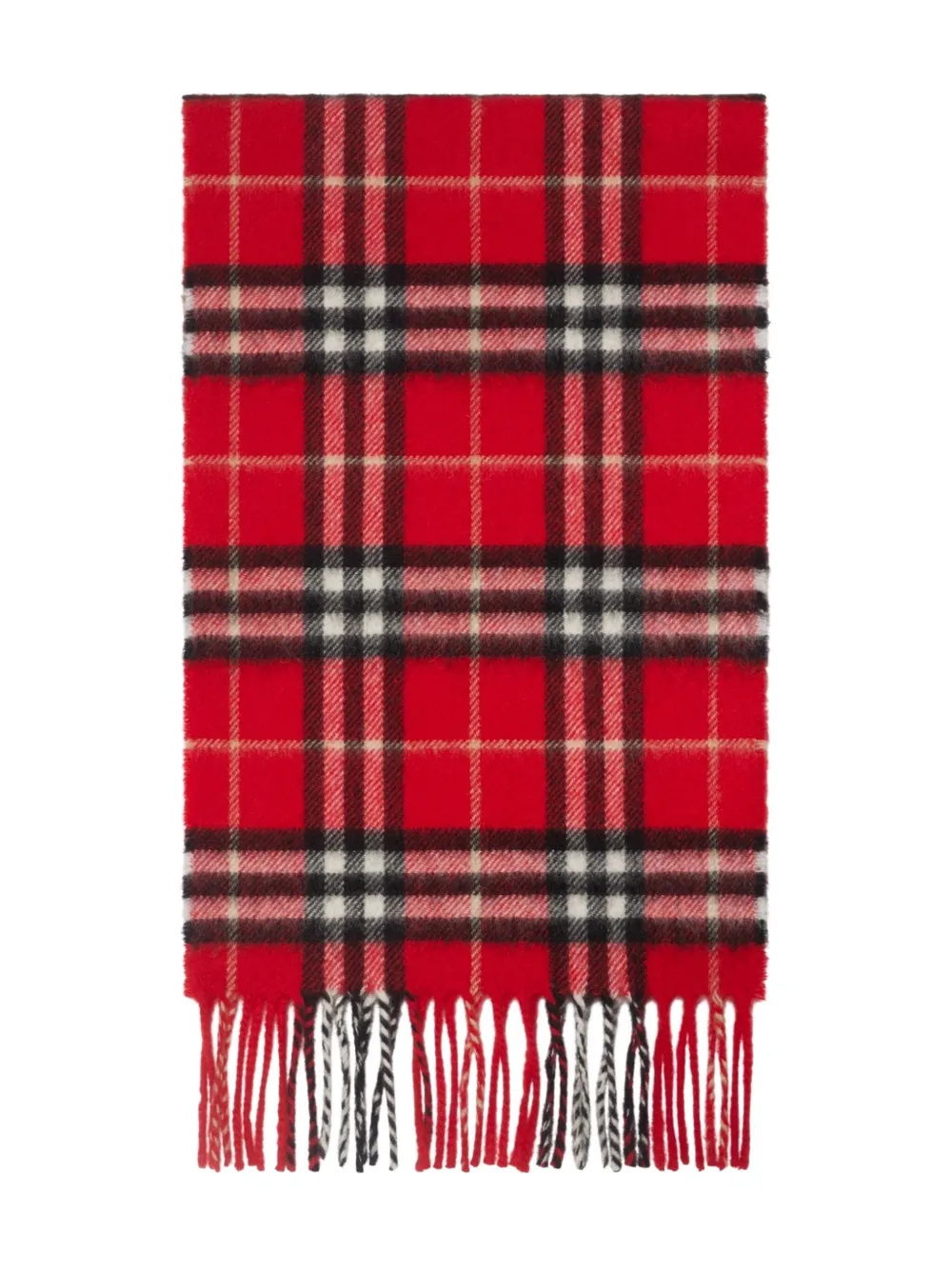 

Кашемировый шарф в клетку BURBERRY KIDS, красный