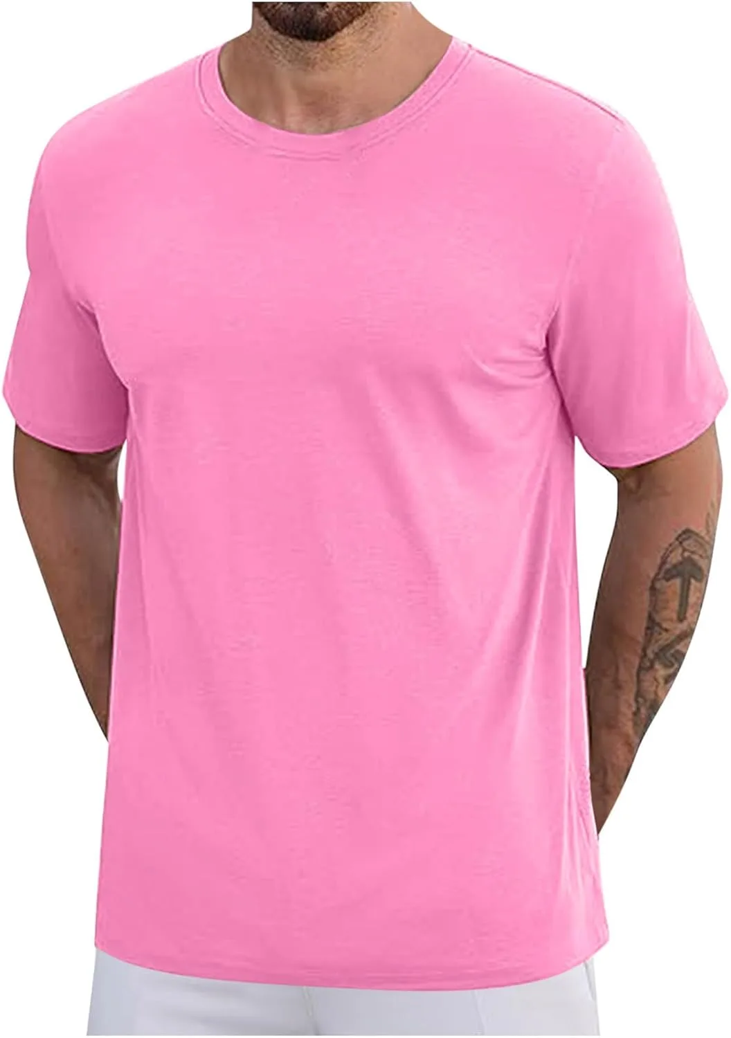 

Футболка мужская с коротким рукавом Classic Crew Neck, летняя, легкая