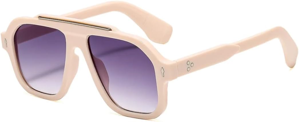 

Ретро-солнцезащитные очки в квадратной оправе с леопардовым принтом для женщин, роскошные, с заклепками, в стиле панк, для мужчин, с защитой от УФ-излучения UV400 UATXTAU, Beige Grey