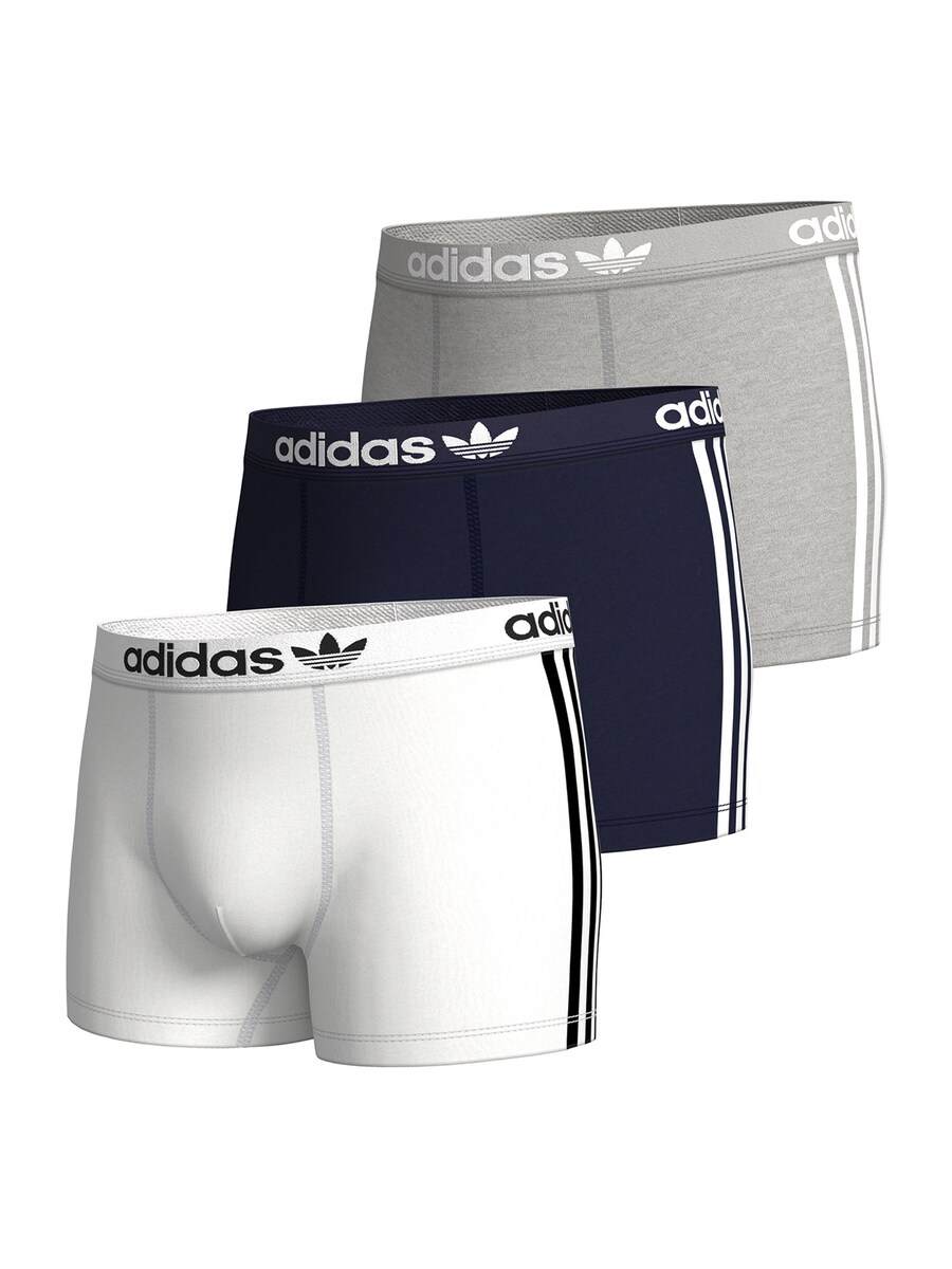 

Боксерские шорты ADIDAS ORIGINALS Comfort Flex Cotton 3 Stripes, цвет Dark blue/mottled grey/White