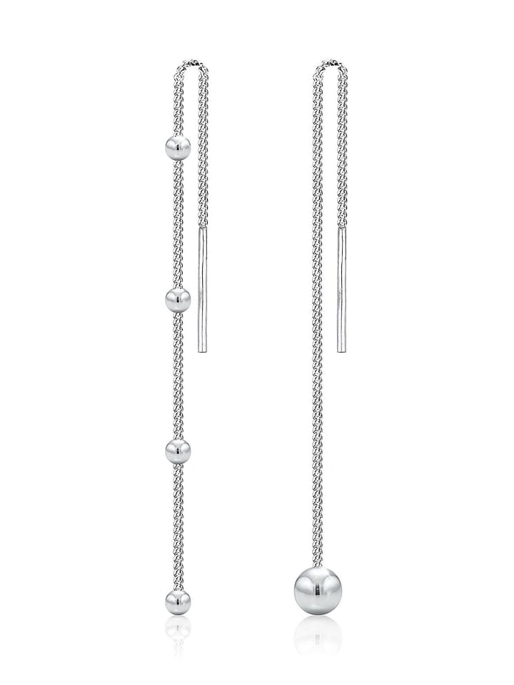 

Elli Серьги из серебра 925 пробы, геометрический узор, сфера в серебряной оправе