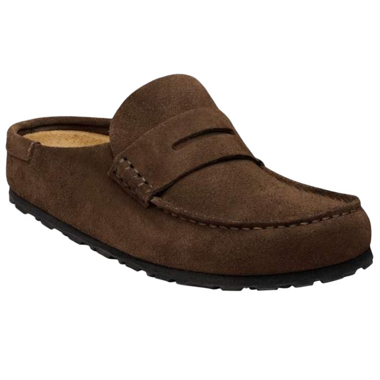 Birkenstock Закрытые тапочки Naples с устойчивостью к истиранию, Unisex, коричневые, узкие — фото 3