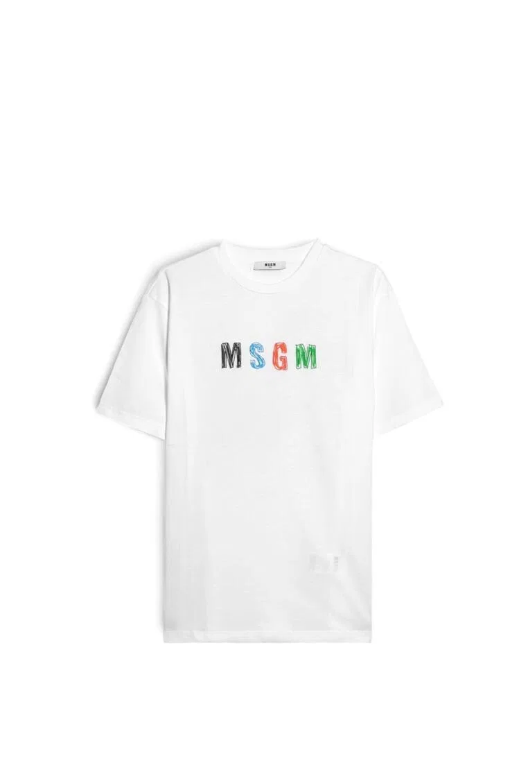 Футболка, хлопок, для детей Msgm, белый