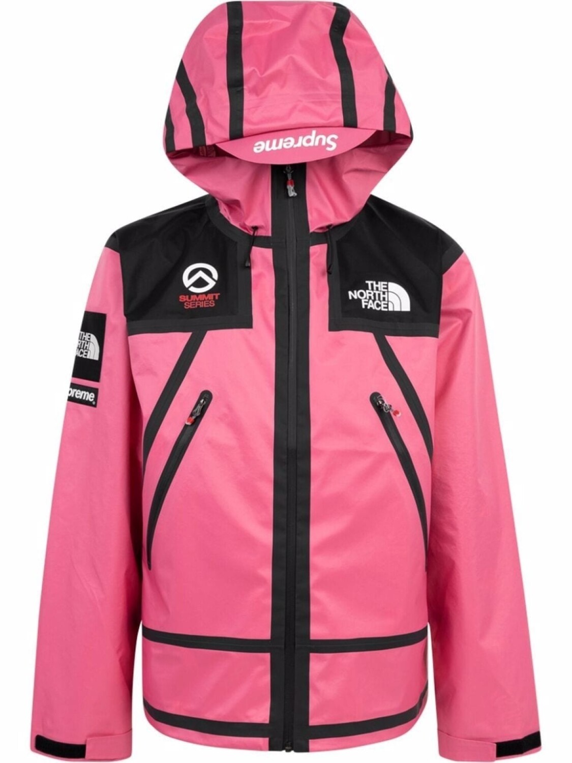 

Supreme куртка с проклеенными швами из коллаборации с The North Face, розовый
