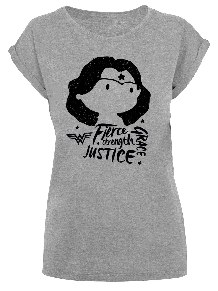 

Рубашка F4NT4STIC DC Comics Wonder Woman Fierce Sketch, пятнистый серый