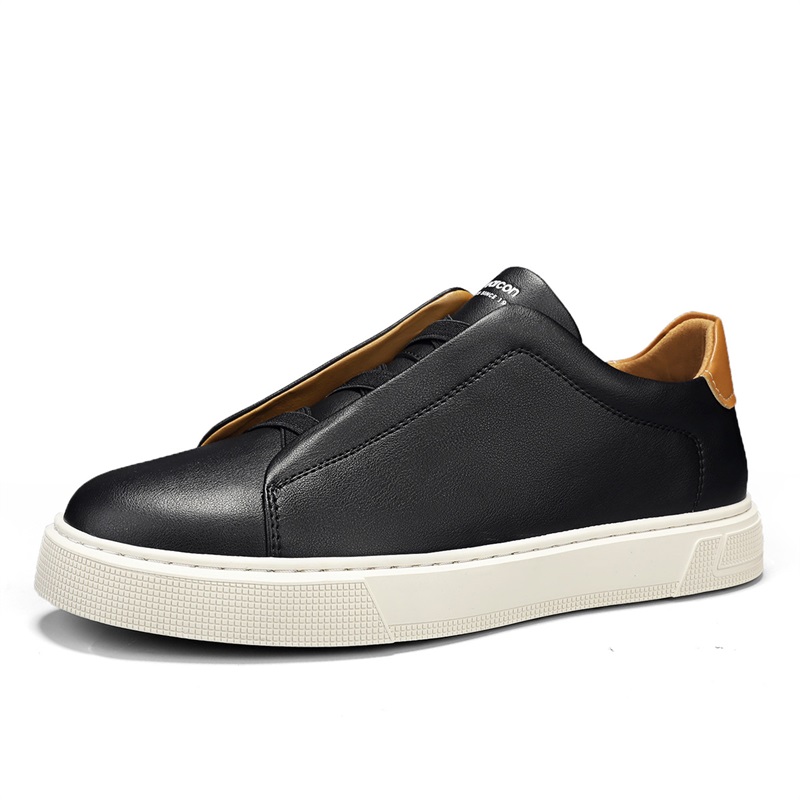 

YEARCON Мужские скейтерские кроссовки низкие белые черные черные, цвет Black