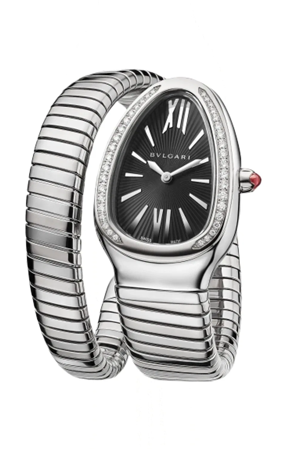 СЕРПЕНТИ ТУБОГАС КВАРЦ - SP35C3SDS.1T BULGARI, серебряный — фото 4