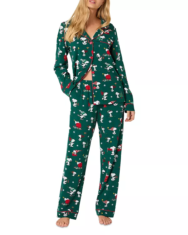 

Классический пижамный комплект с длинными рукавами Bedhead Pajamas, зеленый