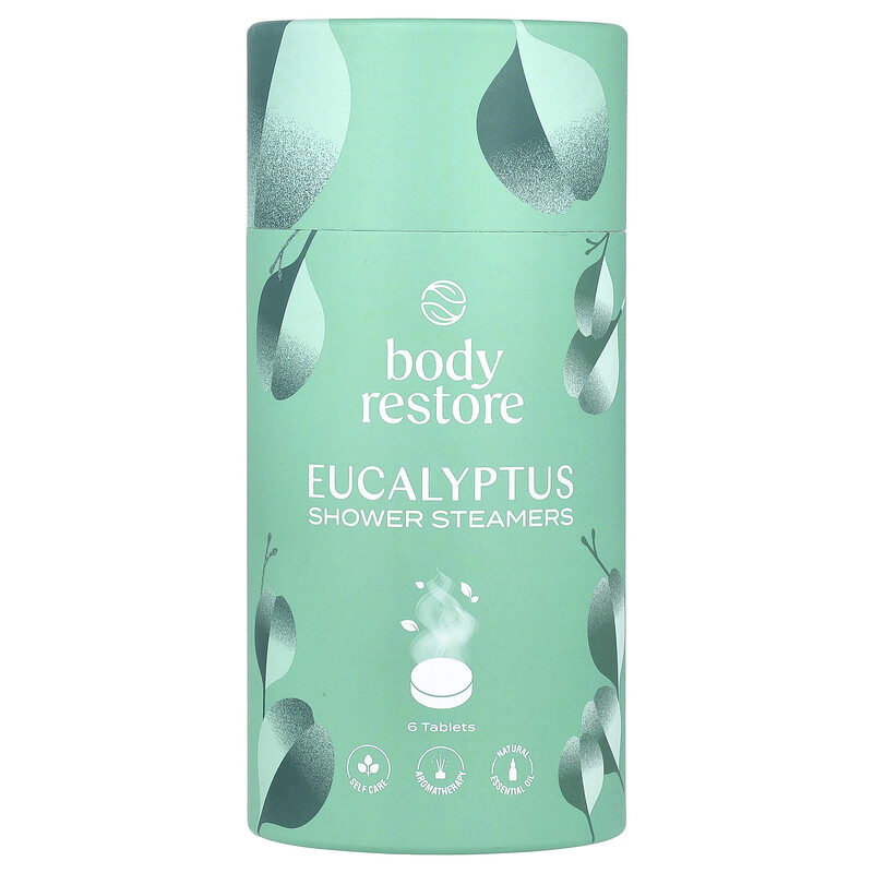 

Body Restore, Пароварки для душа, эвкалипт, 6 таблеток, 5,3 унции