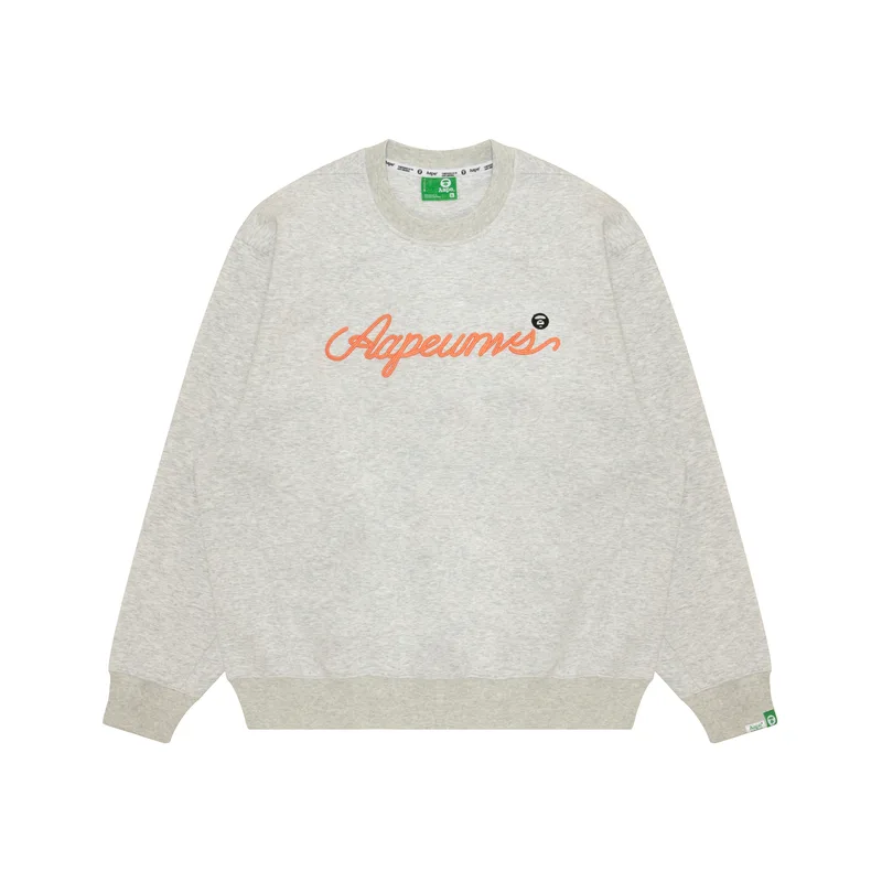 

Aape SS26 Свитшот мужской серый белый