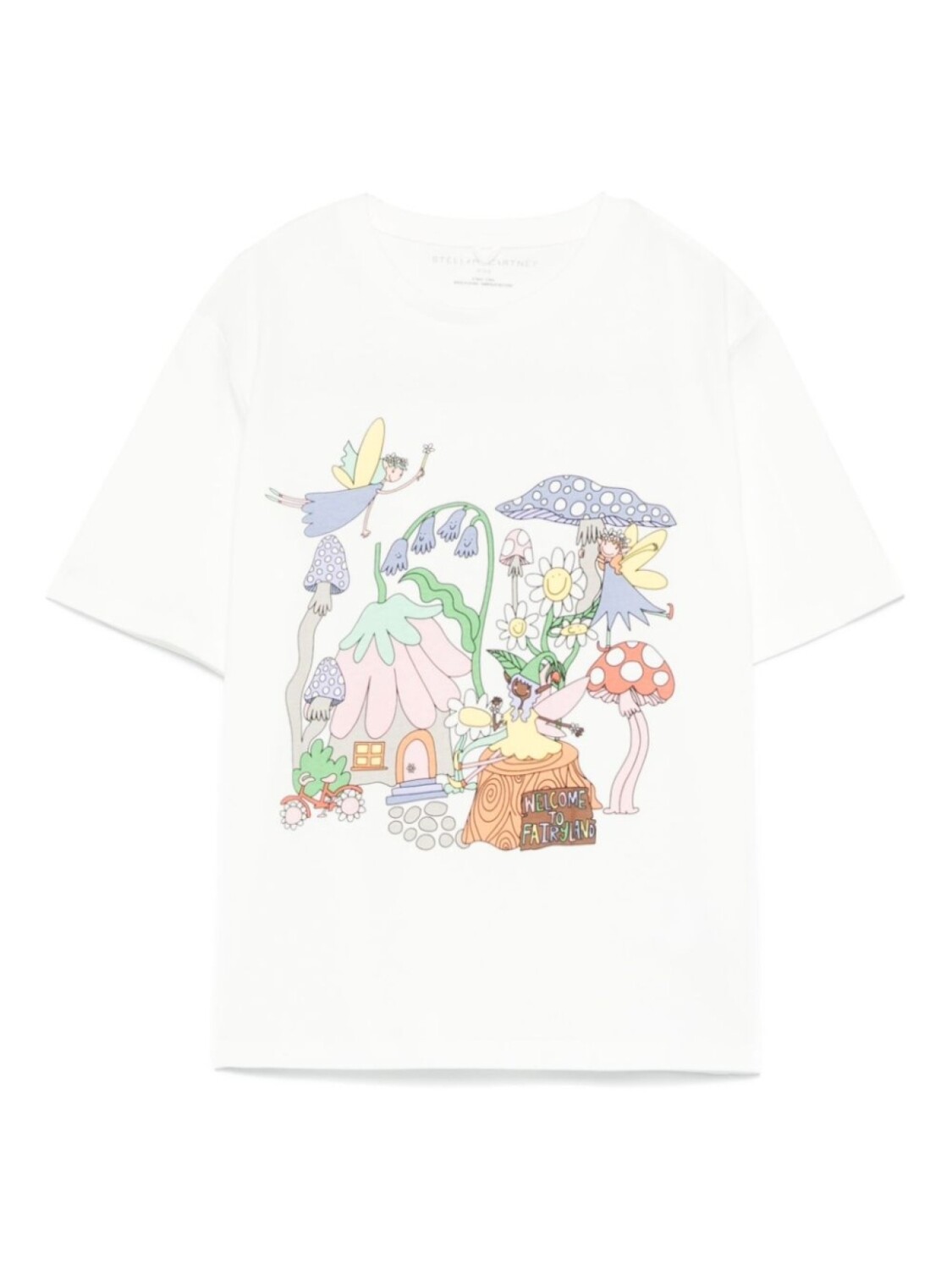 

Футболка с графическим принтом Stella McCartney Kids, белый