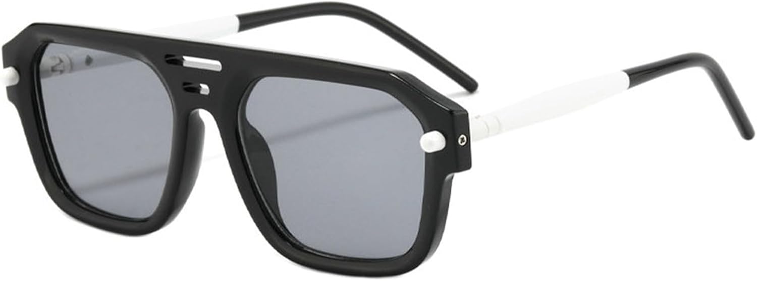 

Винтажные квадратные солнцезащитные очки Helena для женщин и мужчин, ретро, ​​большие, модные, в стиле 70-х, пилотные, с двойным лучом, защита от ультрафиолета UV400 S68, C2