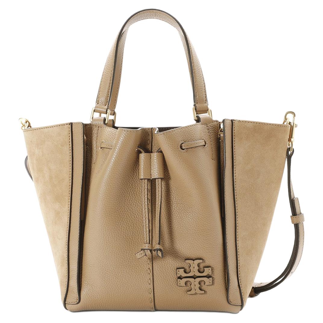 

TORY BURCH Кожаная сумка через плечо с замшей Макгроу