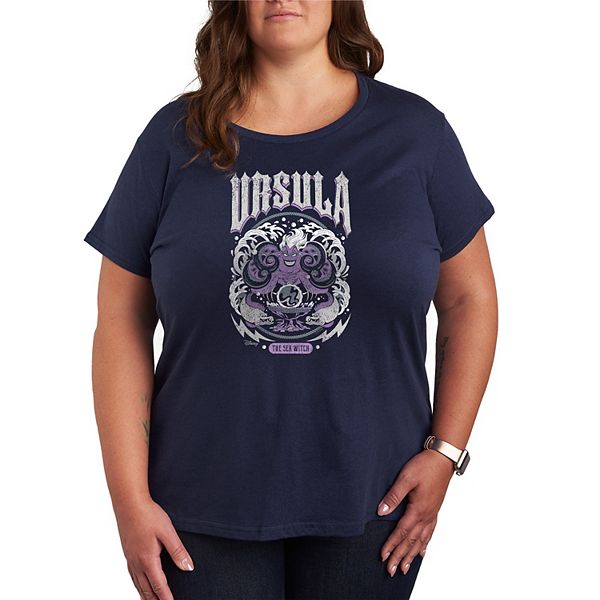 

Футболка с принтом Ursula the Sea Witch, Plus size Disney, Navy
