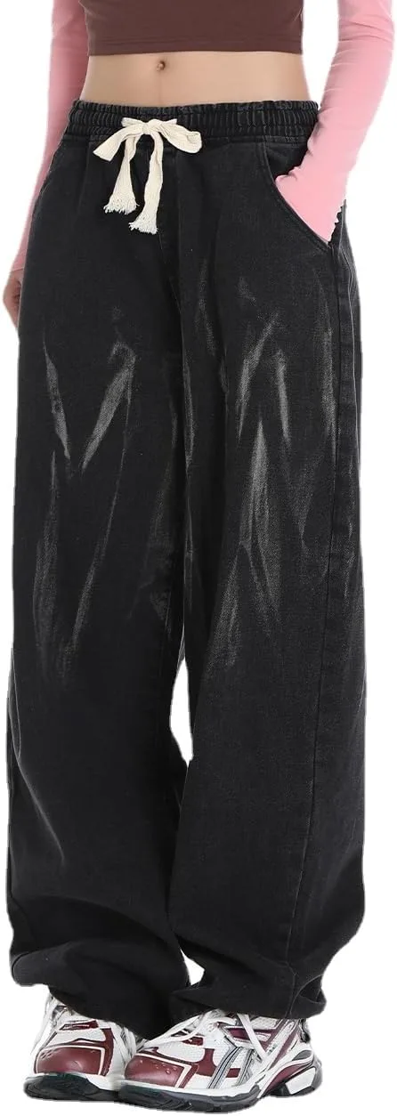 

Женские мешковатые джинсы Y2K с кулиской Flixxo