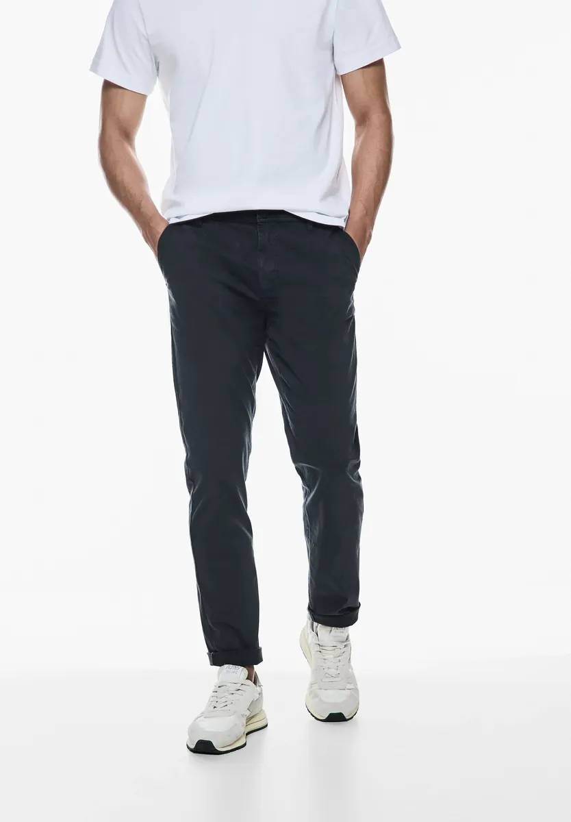 

Брюки-чиносы STREET ONE MEN, однотонные, синий