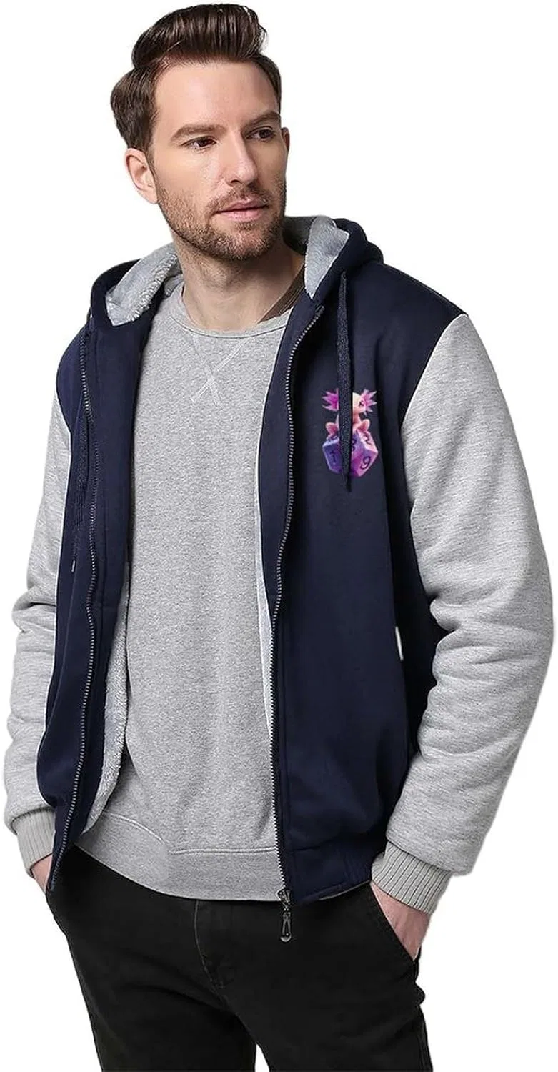 Толстовка с капюшоном Axolotl with Dice, флисовая, на молнии, Light Gray-style