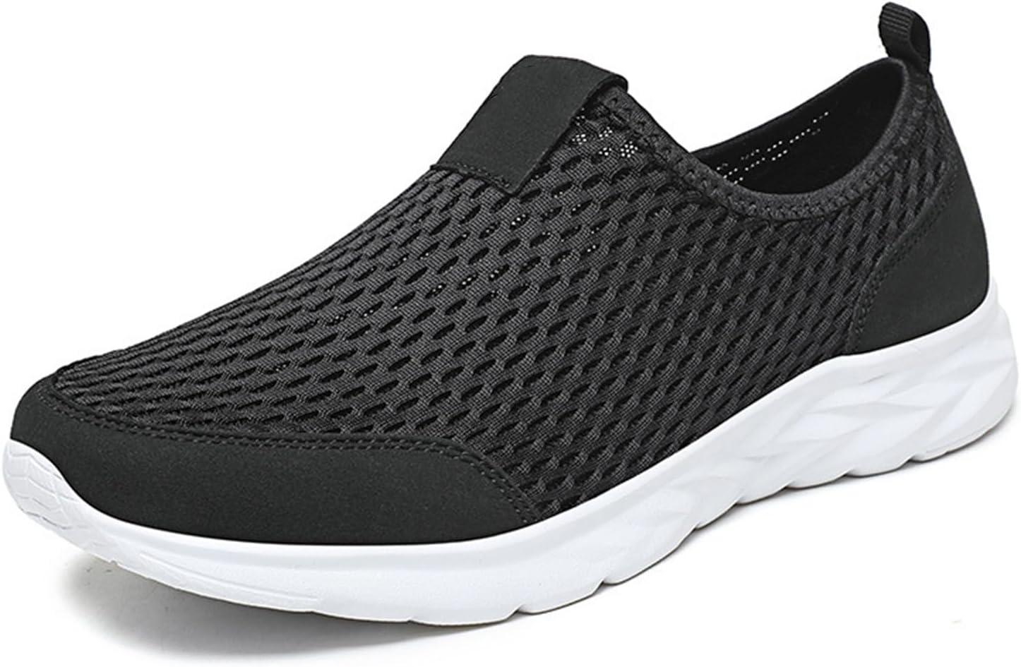 

Дышащие сетчатые обувь с легким процессом надевания для женщин и мужчин, лоферы для прогулок, обувь для дома и улицы, легкие, с нескользящей подошвой, кроссовки для бега с поддержкой свода стопы, кроссовки для тренировки и спорта Generic, черный